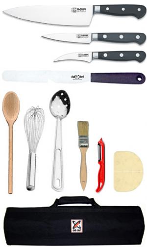 11 Piece Knife and Utensil Starter Kit by Club Chef - 25cm Cooks Knife